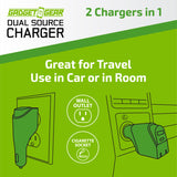 Car Charger and Wall Charger Combo Dual Port USB / USB-C 3.1 Amp - 6 Pieces Per Retail Ready Display 23708
