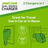 Car Charger and Wall Charger Combo Dual Port USB / USB-C 3.1 Amp - 6 Pieces Per Retail Ready Display 23708 GADGET GEAR