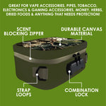 Smell Proof Canvas Printed Lock Bag with Tool Organizer - 4 Pieces Per Retail Ready Display 23720 SMOKEZILLA