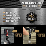 Patriotic MOLLE Strap Key Chain with Heavy Duty Clip - 6 Pieces Per Retail Ready Display 23722