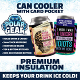 Neoprene Can and Bottle Cooler with Card Pocket - 6 Pieces Per Retail Ready Display 23737 POLAR GEAR