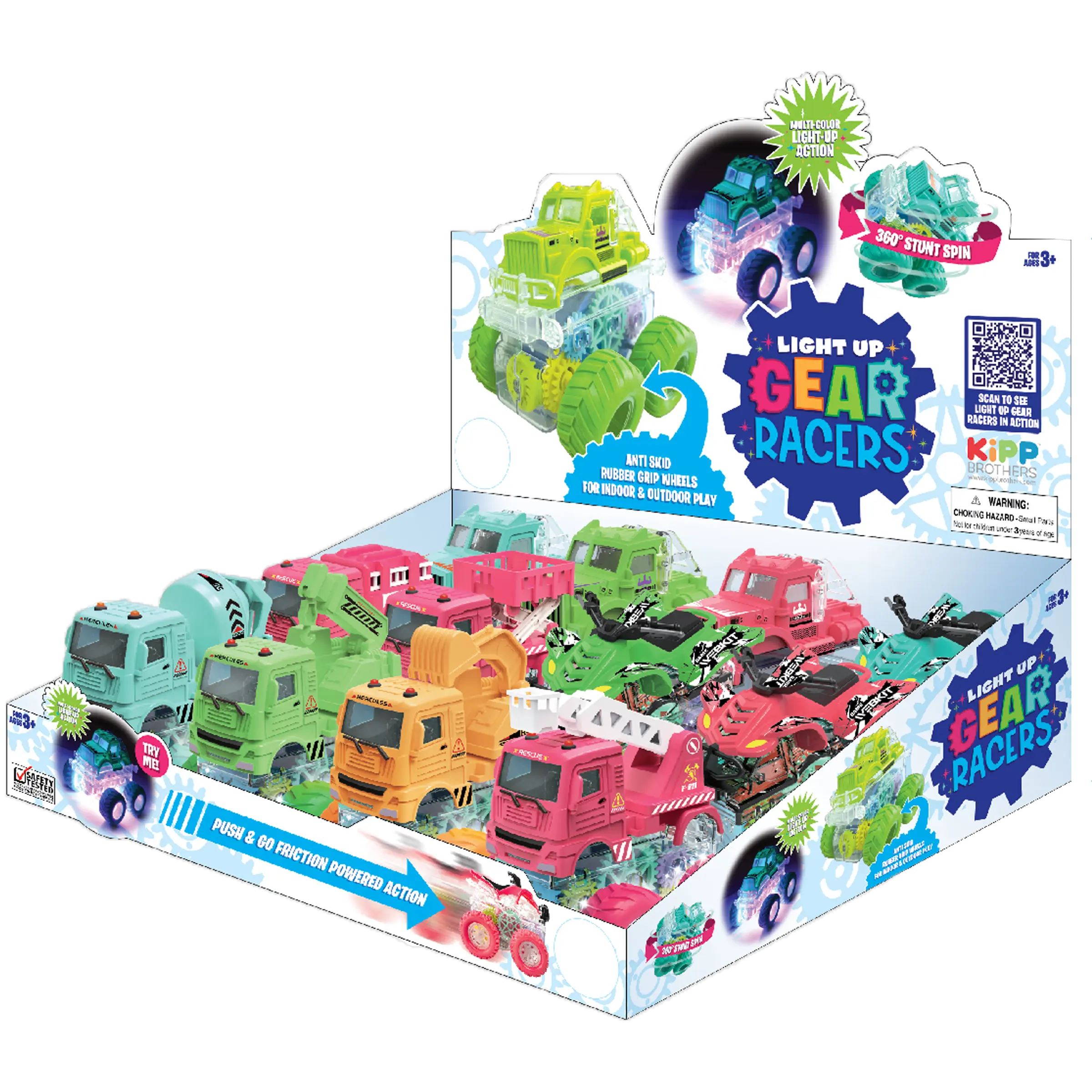 Friction Toy Car Light Up Assortment - 12 Pieces Per Display 23745 KIPP BROTHERS
