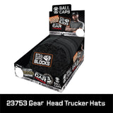 Mechanic Trucker Hat Gear Head Ball Caps - 6 Pieces Per Retail Ready Display 23753 TAC GEAR