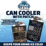 Patriotic Neoprene Can and Bottle Cooler with Patch - 6 Per Retail Ready Display 23761