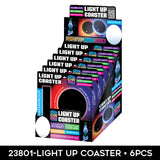 Mood Light LED Light Up Coaster- 6 Pieces Per Retail Ready Display 23801