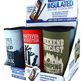 Neoprene 24 Oz Can and Bottle Cooler - 6 Pieces Per Retail Ready Display 23809