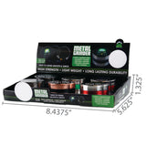 Metal 4 Piece Grinder with Magnetic Closure - 6 Pieces Per Retail Ready Display 23947