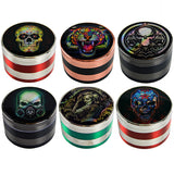 Metal 4 Piece Grinder with Magnetic Closure - 6 Pieces Per Retail Ready Display 23947