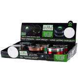 Metal 4 Piece Grinder with Magnetic Closure - 6 Pieces Per Retail Ready Display 23947