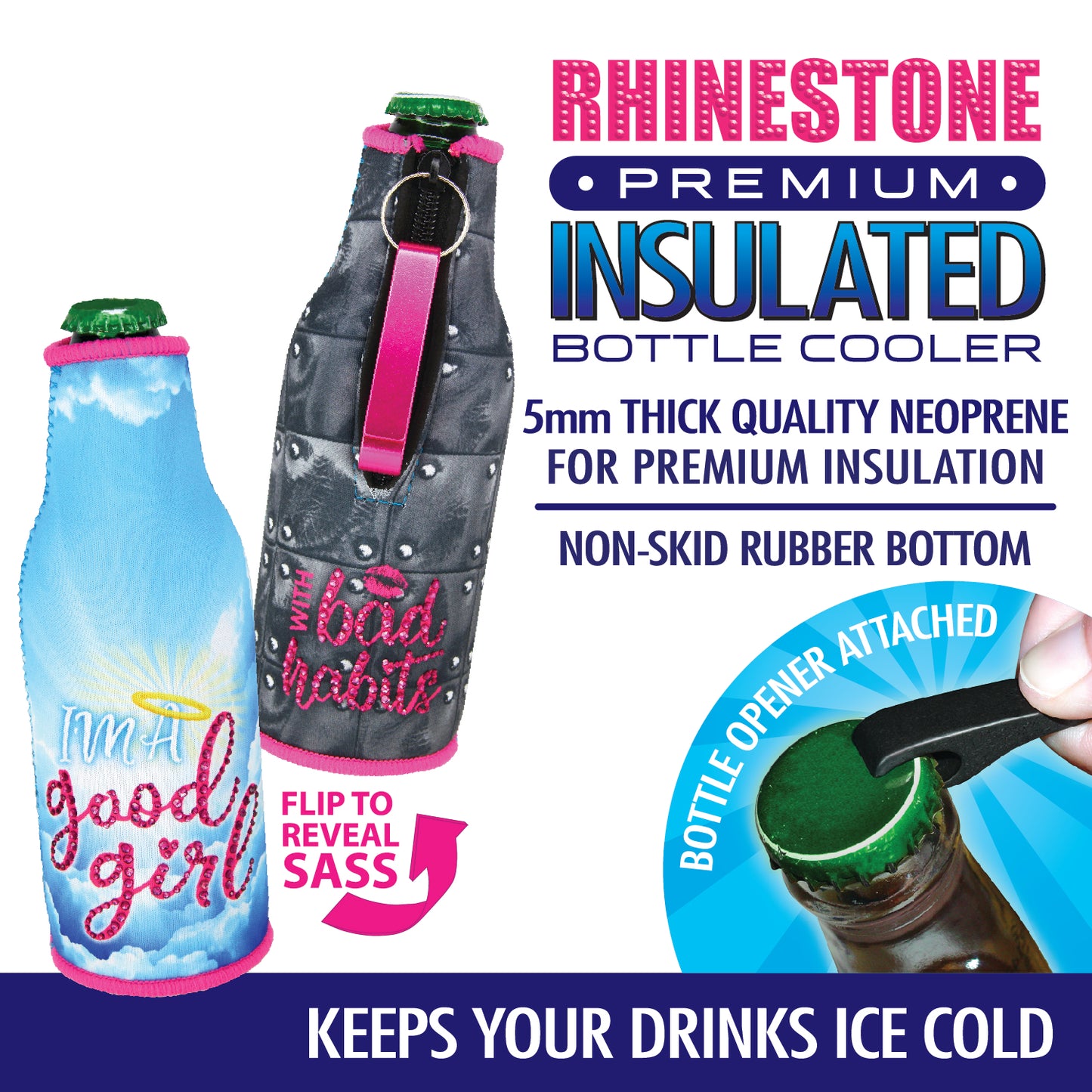 ITEM NUMBER 024638 RHINESTONE BOTTLE SUIT 6 PIECES PER DISPLAY