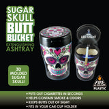 3D Molded Sugar Skull Butt Bucket Ashtray - 6 Pieces Per Retail Ready Display 24709