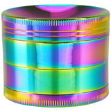 Metal 4 Piece Rainbow Grinder with Magnetic Closure - 6 Pieces Per Retail Ready Display 24839