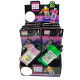 Iridescent Lighter Case Key Chain with Patch - 12 Pieces Per Retail Ready Display 24841