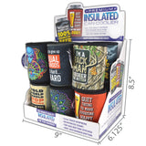 Neoprene Can and Bottle Cooler - 12 Pieces Per Retail Ready Display 25200