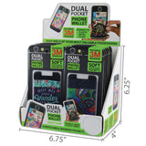 Phone Wallet Dual Pocket Spandex - 12 Pieces Per Retail Ready Display 25469MN
