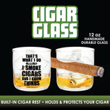 12 oz Drinking Glass with Cigar Rest - 6 Pieces Per Retail Ready Display 25550