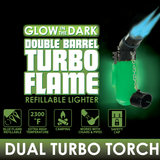 Glow in The Dark Double Head Torch Lighter - 12 Pieces Per Retail Ready Display 25558