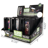 Black Glass Ashtray with Storage Compartment - 6 Pieces Per Retail Ready Display 25625