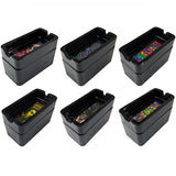Black Glass Ashtray with Storage Compartment - 6 Pieces Per Retail Ready Display 25625
