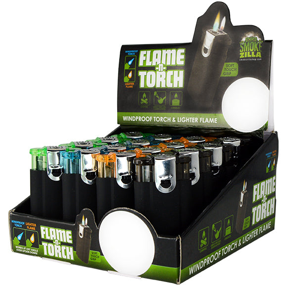 ITEM NUMBER 025637 FLAME N TORCH LIGHTER A 16 PIECES PER DISPLAY