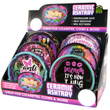 Round Ceramic Ashtray - 6 Per Retail Ready Display 25808