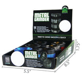 Metal 4 Piece Grinder with Concave Top 63Mm - 6 Pieces Per Retail Ready Display 25911