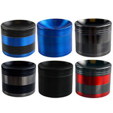 Metal 4 Piece Grinder with Concave Top 63Mm - 6 Pieces Per Retail Ready Display 25911