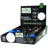 Metal 4 Piece Grinder with Concave Top 63Mm - 6 Pieces Per Retail Ready Display 25911