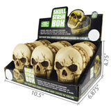 Skull Stash Box with Air Tight Seal - 6 Pieces Per Retail Ready Display 25979