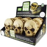Skull Stash Box with Air Tight Seal - 6 Pieces Per Retail Ready Display 25979