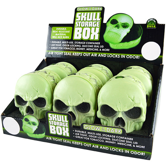 Glow in the Dark Skull Storage Box Display