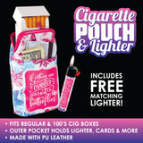 Canvas Cigarette Pouch with Matching Lighter - 12 Pieces Per Retail Ready Display 26036
