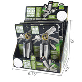 Metal Lighter Case Key Chain with Grinder - 6 Pieces Per Retail Ready Display 26044