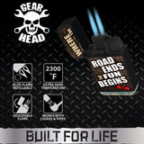 Gear Head Dual Torch Lighter - 15 Pieces Per Retail Ready Display 26076