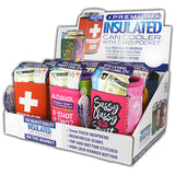 Neoprene Can and Bottle Cooler with Card Pocket - 6 Pieces Per Retail Ready Display 26453