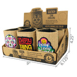 Neoprene Hemp Lined Can and Bottle Cooler - 6 Pieces Per Retail Ready Display 26459