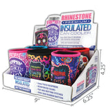 Neoprene Rhinestone Can and Bottle Cooler - 6 Per Retail Ready Display 26471