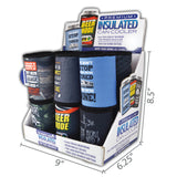 Neoprene Can and Bottle Cooler - 12 Pieces Per Retail Ready Display 26602