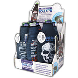 Neoprene Can and Bottle Cooler - 6 Pieces Per Retail Ready Display 26606