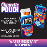 Neoprene Cigarette Pouch with Pocket - 8 Pieces Per Retail Ready Display 26663
