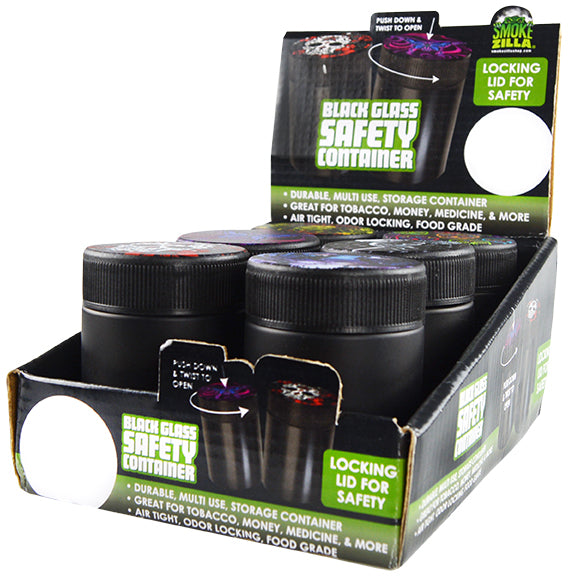 Black Glass Safety Container