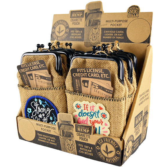 All Natural Hemp Cigarette Pouch Display