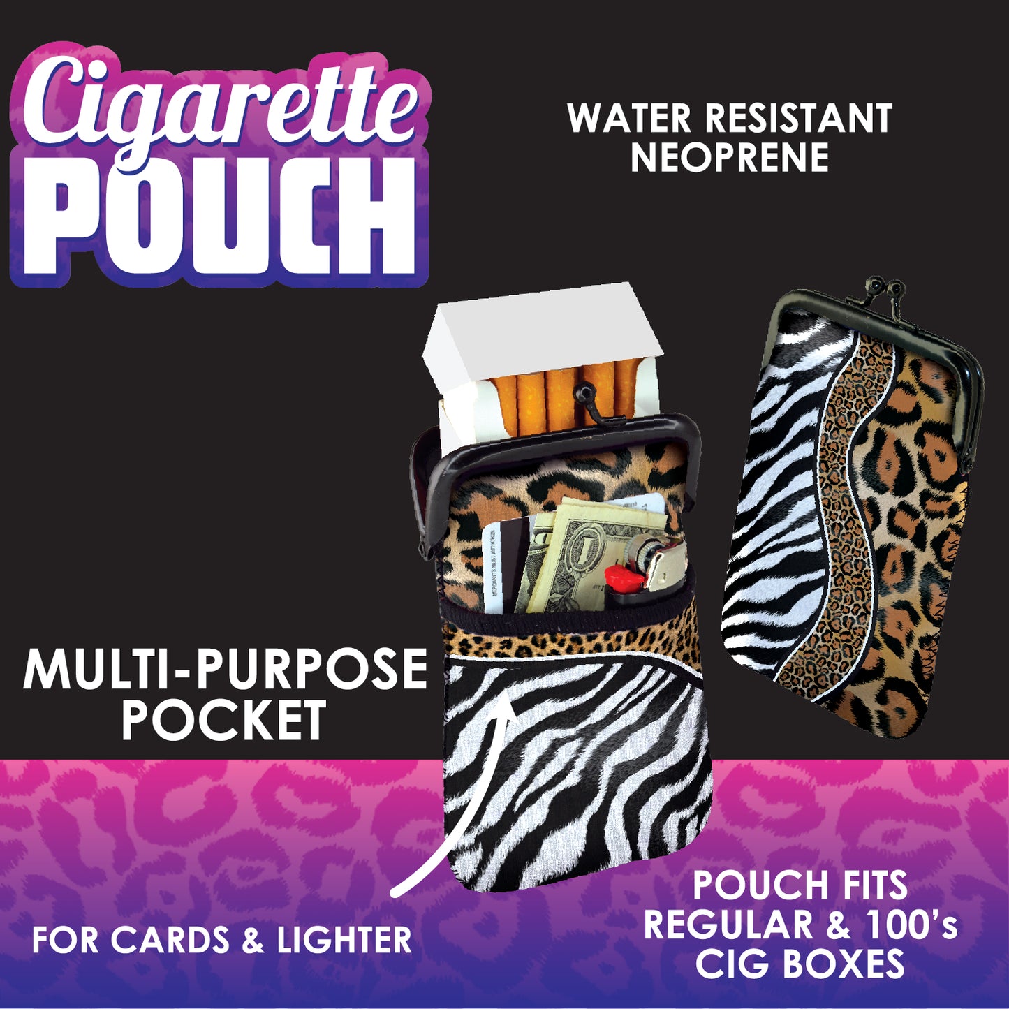 ITEM NUMBER 027803 NEOPRENE CIG POUCH POCKET E 8 PIECES PER DISPLAY