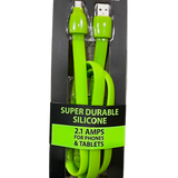 Charging Cable XL Silicone USB to Micro-USB 3FT - 6 Pieces Per Pack 40080 GADGET GEAR