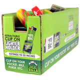 Silicone Lighter Holder with Retractable Cord - 18 Pieces Per Retail Ready Display 40316