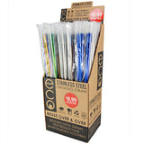 WHOLESALE METAL STRAW 50 PIECES PER DISPLAY 40345
