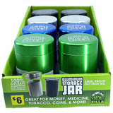 Smell Proof Metal Storage Jar- 8 Pieces Per Retail Ready Display 41396