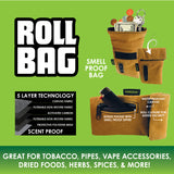 Smell Proof Canvas Roll Bag - 6 Pieces Per Retail Ready Display 41492