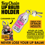 Neoprene Key Chain Lip Balm Holder- 12 Pieces Per Retail Ready Display