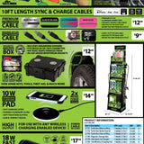 Tech and Travel Mobile Driver Assorted Floor Display - 78 Pieces Per Retail Ready Display 88298 GADGET GEAR